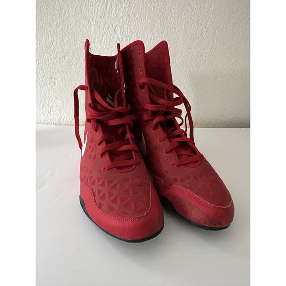 Nike KO Red And White Boxing Boots Mens Size 11 - Excellent Condition - Picture 2 of 13